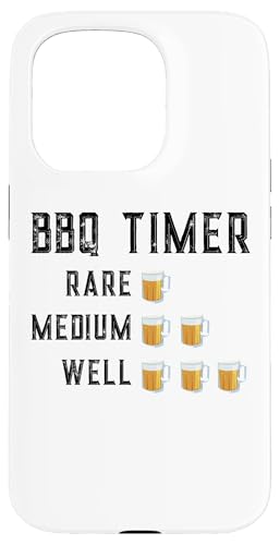 Hülle für iPhone 15 Pro Lustiger Grill-Timer für Bierliebhaber, seltener Mittelbrunnen von Beer Lover and Meat Smoking Pitmasters Barbeque