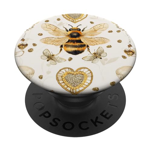 Ästhetische Bienen, Blumenmuster, Blumenbienen, Mädchen, Damen PopSockets Klebender PopGrip von Bees Floral Pattern Flower Garden Designs