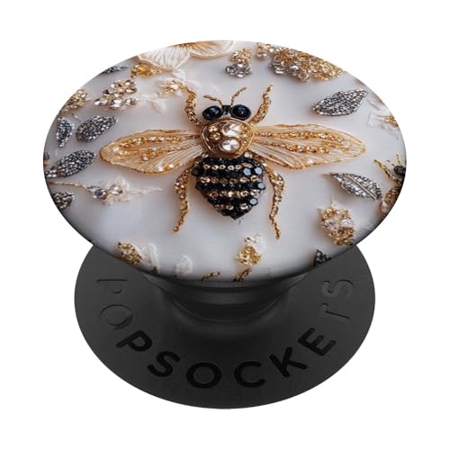 Ästhetische Bienen, Blumenmuster, Blumenbienen, Mädchen, Damen PopSockets Klebender PopGrip von Bees Floral Pattern Flower Garden Designs