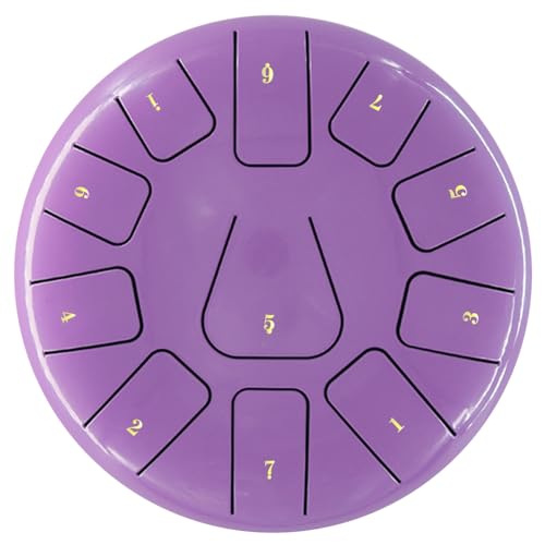 Begchy 8 Steel Tongue Drum, 11-Ton Tamburin mit Drumsticks und Fingerpicks für Meditationen Tamburin Instrument A von Begchy