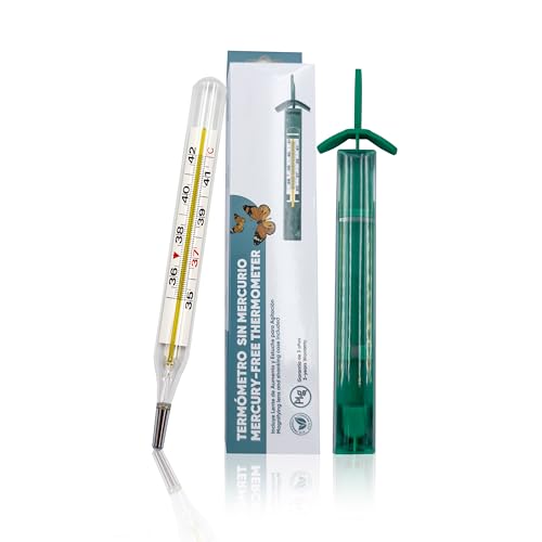 Behler Instruments - Fieberthermometer Analog - Sicher und Präzise, quecksilberfreies - Thermometer - Für Kinder und Erwachsene - Mit Vergrößerungsglas und Schüttelhülle - Für Haus- und Klinikgebrauch von Behler Instruments