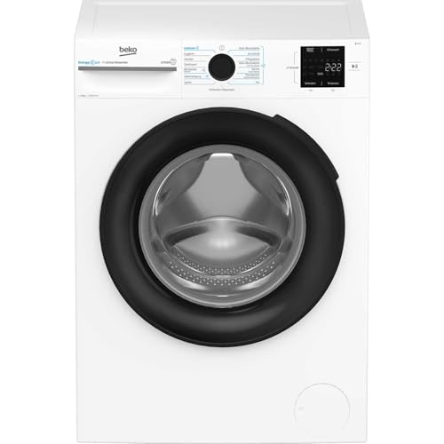 Beko BM3WFU31041X freistehende Waschmaschine, Waschvollautomat, 10 kg, EnergySpin, Schleuderwahl 1400 U/min, Hygiene+ allergikergeeignet, Coldwash Wasser-& Zeitersparnis, Weiß von Beko