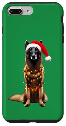 Hülle für iPhone 7 Plus/8 Plus Belgischer Laekenois Hund Weihnachtsmannmütze Weihnachtsbeleuchtung Besitzer Mama von Belgian Laekenois Dog Christmas Products