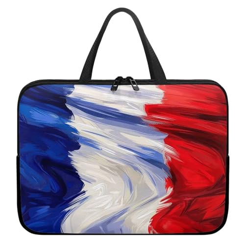 Belidome Laptop-Hülle mit französischer Flagge, für Damen und Herren, Laptop-Schutzhülle, schlanke Taschen, 43,2 cm (17 Zoll) von Belidome