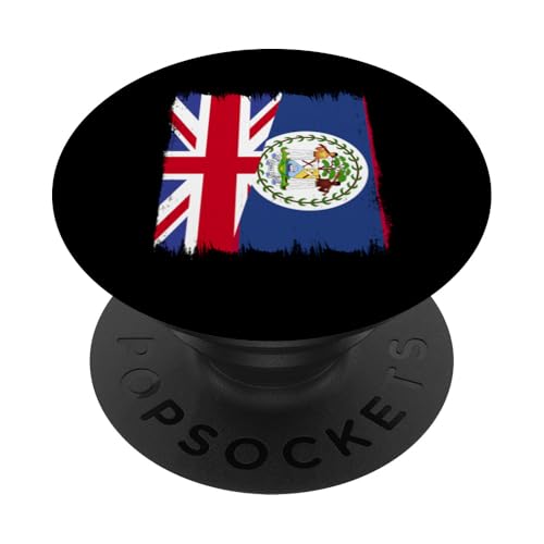 Britische Belize-Flagge, Großbritannien, belizische Flaggen, Souvenir PopSockets mit austauschbarem PopGrip von Belize Flag Designs Proud Belizean Heritage