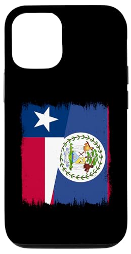 Hülle für iPhone 12/12 Pro Texas Belize Flagge Texanische belizische Flaggen Souvenir von Belize Flag Designs Proud Belizean Heritage