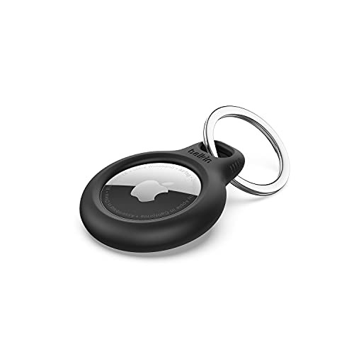 Belkin AirTag Hülle mit Schlüsselanhänger (Secure Holder Schutzhülle für Air Tag, Accessoire mit Kratzschutz) – Schwarz von Belkin