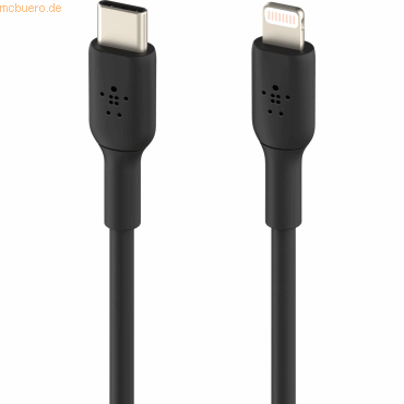 Belkin Belkin Lightning/USB-C Kabel PVC, mfi zertifiziert, 1m schwarz von Belkin