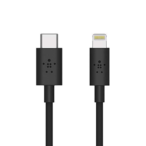 Belkin Boost Charge USB-C-Kabel mit Lightning Connector (MFi-zertifiziertes Kabel für iPhone, MacBook, iPad, USB-C-/Lightning-Kabel zum Schnellladen, 1,2 m) schwarz von Belkin