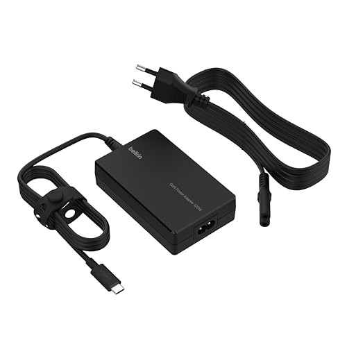 Belkin Connect 100-W USB-C-Core-GaN-Netzteil, Schnelllade-Adapter, universelle Kompatibilität mit USB-C, 100 W Power Delivery, 2,5-m-Kabel, zum Gamen, für MacBook Pro, PC-Laptops und Chromebook von Belkin