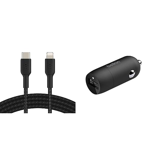 Belkin Premuim Car Bundle(USB-C Fast Car Charger 20W & USB-C to Lightning 1m charging cable) von Belkin