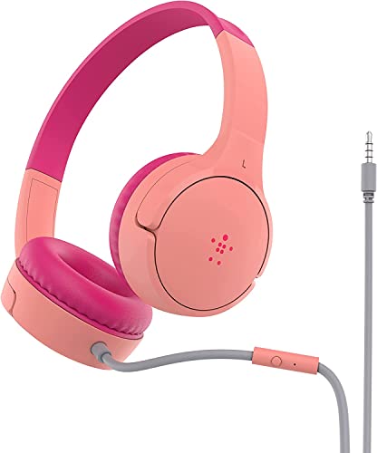 Belkin Sound Form Mini On-Ear-Kopfhörer mit Kabel für Kinder, Mit integriertem Mikrofon für die Schule, Für Reisen, Zum Spielen, Für Geräte mit 3,5-mm-Klinkenanschluss, Rosa, One Size Belkin Sound Form Mini On-Ear-Kopfhörer mit Kabel für Kinder, Mit integriertem Mikrofon für die Schule, Für Reisen, Zum Spielen, Für Geräte mit 3,5-mm-Klinkenanschluss, Rosa, One Size von Belkin