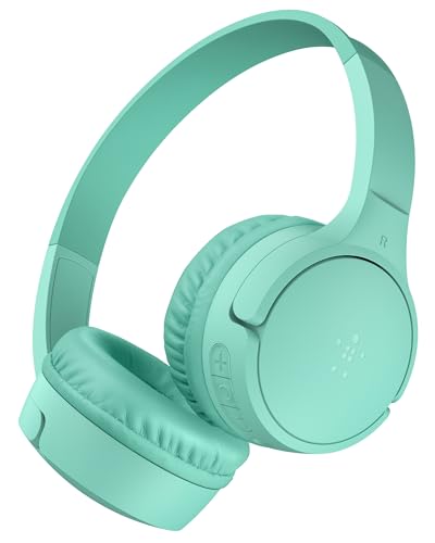 Belkin SoundForm Mini kabelloser Kinderkopfhörer mit integriertem Mikrofon und lustigen Aufklebern, 30 Std. Wiedergabe – Over-Ear-Kopfhörer für Unterricht, Ferien, iPhone, iPad, Galaxy – Mint Belkin SoundForm Mini kabelloser Kinderkopfhörer mit integriertem Mikrofon und lustigen Aufklebern, 30 Std. Wiedergabe – Over-Ear-Kopfhörer für Unterricht, Ferien, iPhone, iPad, Galaxy – Mint von Belkin