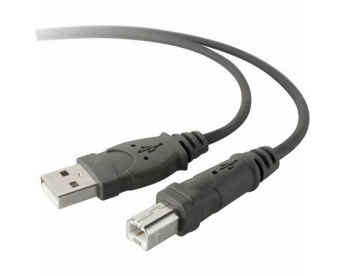 Belkin USB-Kabel, USB 2.0-Kabel Belkin F3U154BT3M Drucker 3 m Schwarz Grau von Belkin