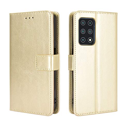 Cubot X30 Hülle [Brieftasche] [Klammerfunktion] [Kartenfächer] [Magnetic Flip Cover] Kompatibel mit Cubot X30 Smartphone(Golden) von BellaCase