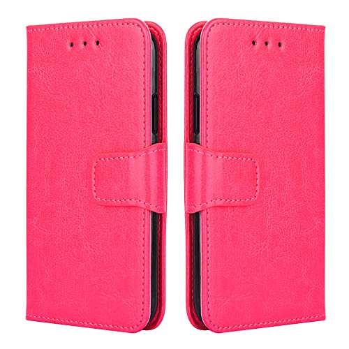 Vivo X200 5G Handyhülle, Hülle Leder Flip Case [Kartenfach] [Standfunktion] [Magnetschnalle] Wallet Case für Vivo X200 5G(Rose rot) von BellaCase