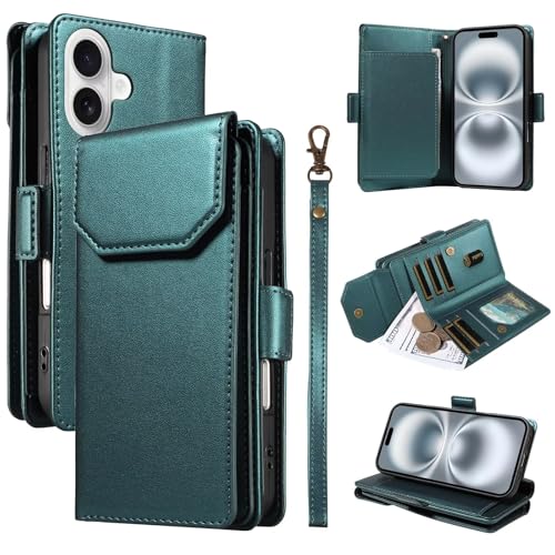 Belzsxy Handyhülle für Samsung Galaxy S10 Plus Hülle, Premium Leder Tasche Flipcase [15 Kartenschlitzen] [Magnetverschluss] [Standfunktion] kompatibel mit Samsung Galaxy S10 Plus Schutzhülle,Grün von Belzsxy