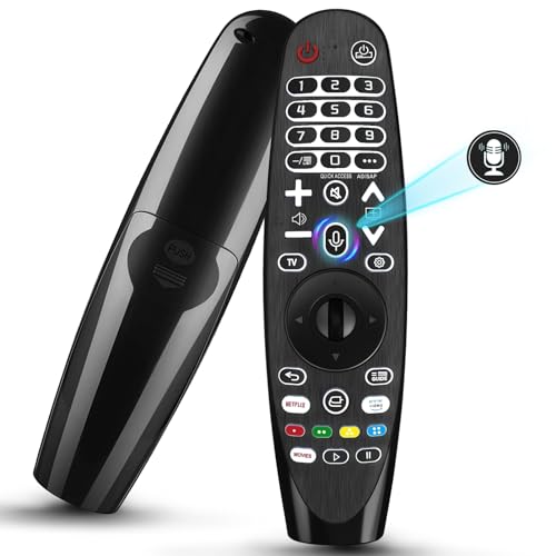 Ersatz für LG Voice Magic Fernbedienung für LG Smart TV, AN-MR20GA MR19BA MR18BA MR650A MR21GA/GC MR22GA/GN Hintergrundbeleuchtung Magic Fernbedienung mit Sprach und Air Maus Funktion für LG Magic Voi von Bemexred