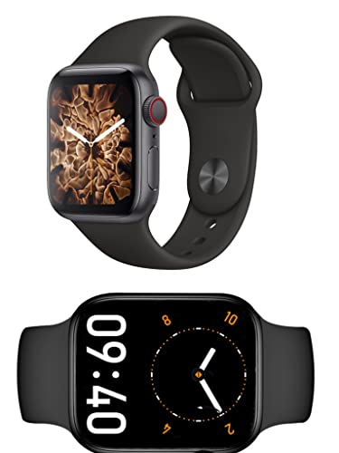 Bemory (T050+ Smartwatch für Herren, 4,9 cm (1,76 Zoll), Sportuhr, Herzfrequenzmesser, Schlaf, intelligente Uhr, Schrittzähler, Kalorien, Schwarz von Bemory