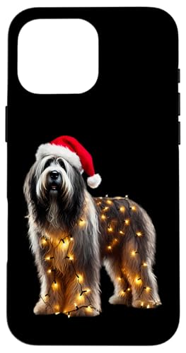 Hülle für iPhone 16 Pro Max Bergamasco Schäferhund Weihnachtsmannmütze Weihnachtsbeleuchtung Besitzer Mama von Bergamasco Sheepdog Dog Christmas Products