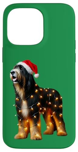 Hülle für iPhone 14 Pro Max Berger Picard Hund Weihnachtsmannmütze Weihnachtsbeleuchtung Besitzer Mama Papa von Berger Picard Dog Christmas Products