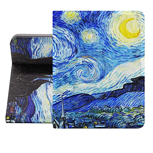 Berkin Arts Kompatibel mit iPad 7/8/9 & iPad Air 3 Hülle (10.5", 2019-2021) Folio Case, Premium-Leder, Post-Impressionismus Blau, Leicht & Langlebig (Van Gogh - Sternennacht) von Berkin Arts