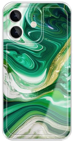 Berkin Arts Kompatibel mit iPhone 12 Mini Hülle Clear Klare TPU Cover Marmor Design geometrisch künstlerisch bunt ausdrucksstark von Berkin Arts