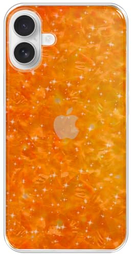 Berkin Arts Kompatibel mit iPhone 16 Klare TPU-Hülle Glitter mit Klassisches Glänzendes Bling Glitzerndes Design Orange für Männer Frauen von Berkin Arts