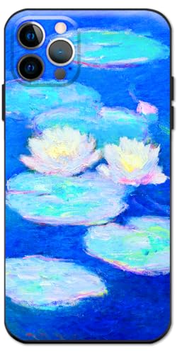 Berkin Arts Schutzhülle für iPhone 13 Pro, Premium-Silikon, niedliches Design, berühmte Malerei, Damen, weich, stoßfest, dünn, mit Displayschutzfolie (Claude Monet-Nymphéas) von Berkin Arts