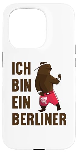 Hülle für iPhone 15 Pro Berliner-Bär als Muay Thai Bärenkämpfer - Berlin Fan von Berlin Love - Funny Berlin T-Shirts & Berlin Gifts