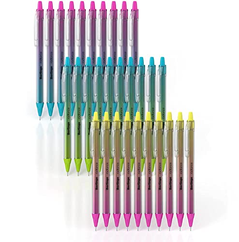 Berlingo Druckbleistift Set, 30 Stück, Radiergummi, Schwarz, 0,5 mm, Automatische Mechanische Stifte, 3 Stück HB Bleistift Minen für das Büro, das Home Office oder die Schule und Uni, Serie Radiance von Berlingo