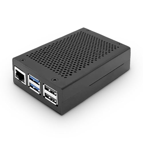 BerryBase Aluminium Gehäuse für Raspberry Pi 5, schwarz von BerryBase