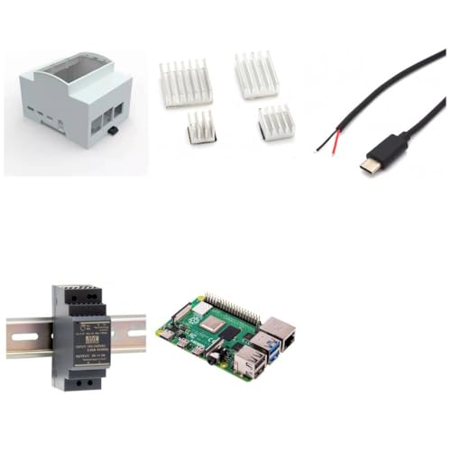 BerryBase Hutschienen-Kit mit Raspberry Pi 4 Modell B 2GB von BerryBase