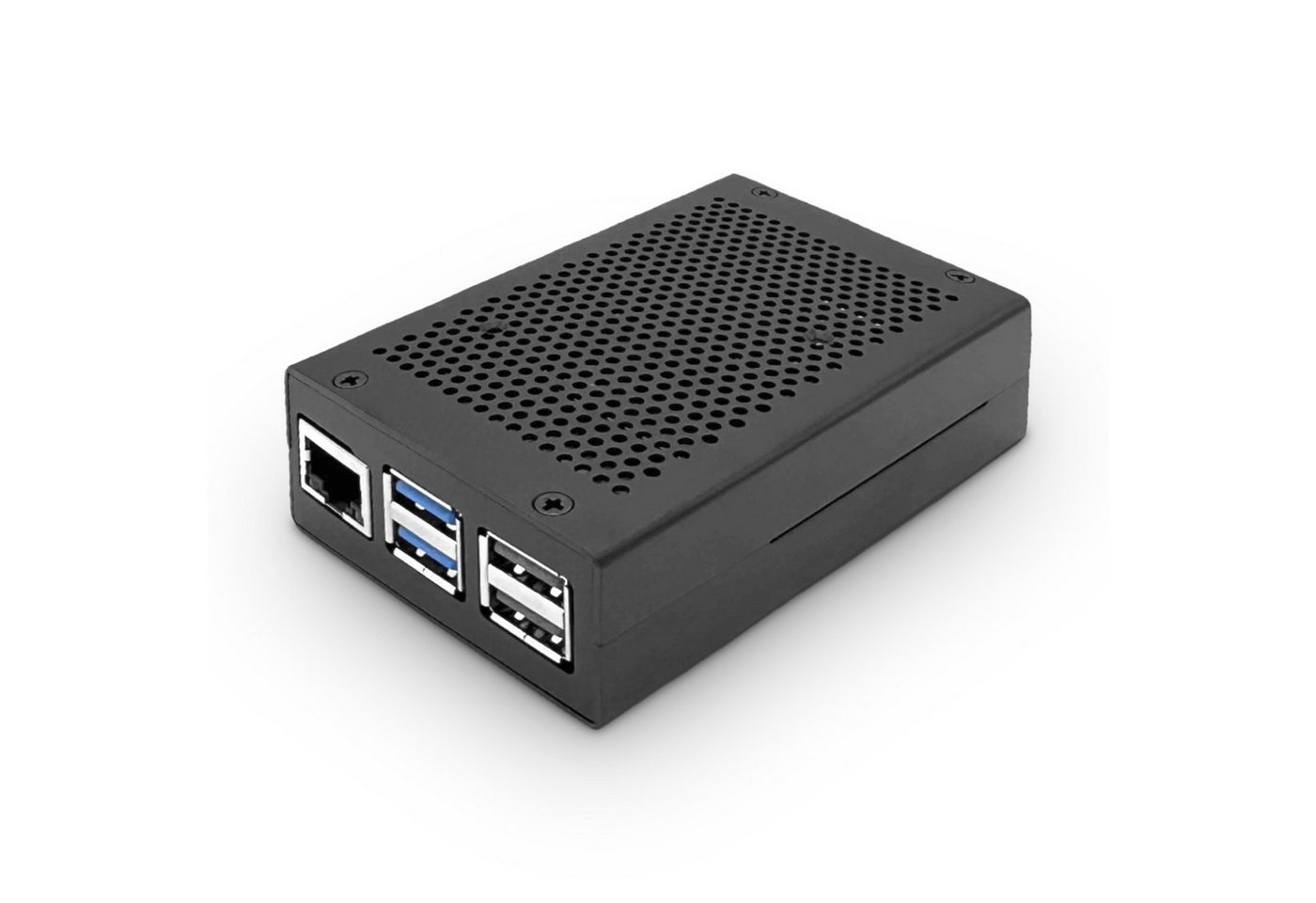 BerryBase PC-Gehäuse Aluminium Gehäuse für Raspberry Pi 5, schwarz von BerryBase