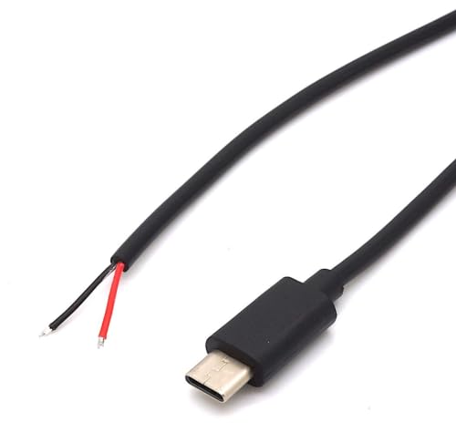 BerryBase USB C Kabel mit offenem Kabelende zur Stromversorgung 1,0m, USB Type C Stecker auf verzinntes Kabelende, universal einsetzbar zur Stromversorgung von Smartphones, Tablets/Raspberry Pi von BerryBase