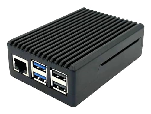 BerryBase Full Armor Gehäuse für Raspberry Pi 5, schwarz von BerryBase