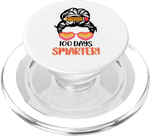 100 Days Smarter Girls Unordentliches Duthaar zum 100. Schultag PopSockets PopGrip für MagSafe von Best 100 Days Of School Gifts