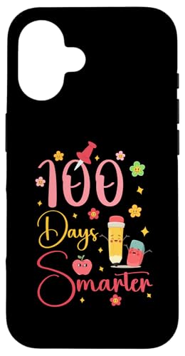 Hülle für iPhone 16 Lustige Happy 100 Days Of School Kunst für Männer, Frauen, Kinder von Best 100 Days Of School Gifts