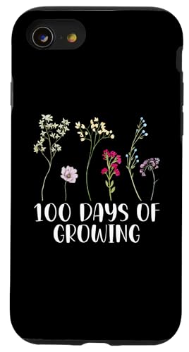 Hülle für iPhone SE (2020) / 7 / 8 Lustige 100 Days Of Growing Teacher 100-Tage-Blume für Schulkinder von Best 100 Days Of School Gifts