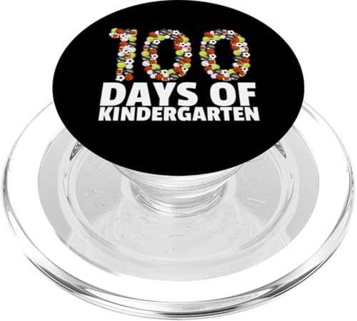 Lustige 100 Tage Kindergartenbälle 100. Tag Schulsport PopSockets PopGrip für MagSafe von Best 100 Days Of School Gifts