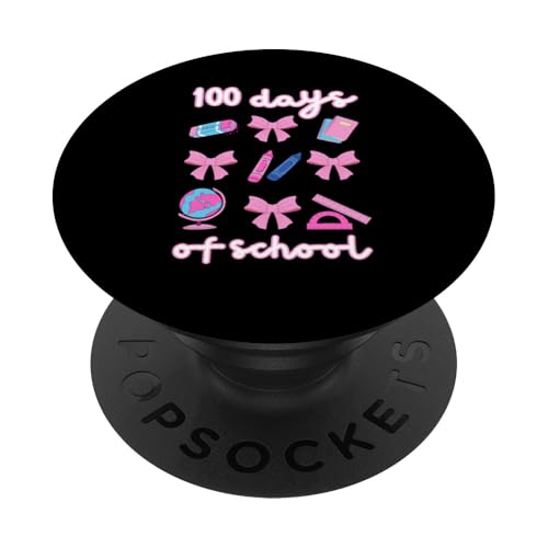 Lustige "Happy 100 Days Of School" Kunst für Mädchen Frauen Lehrer PopSockets Klebender PopGrip von Best 100 Days Of School Gifts