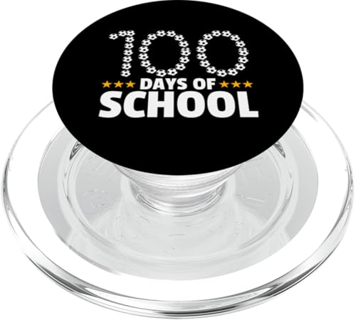 Lustiger Fußballspieler „Ich habe 100 Tage in der Schule gekickt“ PopSockets PopGrip für MagSafe von Best 100 Days Of School Gifts