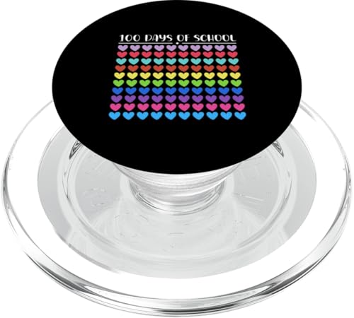 Lustiges "100 Days Of School Teacher"-Herz für Kinder PopSockets PopGrip für MagSafe von Best 100 Days Of School Gifts