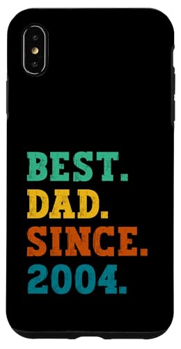 Hülle für iPhone XS Max Best Dad seit 2004, Vintage-Design für Väter, Retro-Design von Best Dads Retro Text Art Designs