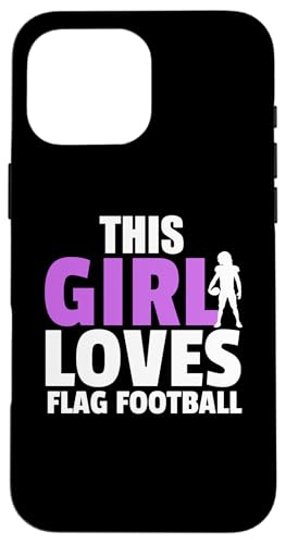 Hülle für iPhone 16 Pro Max Lustige Flagge, Fußballtrainer, Sportliebhaber für Mädchen und Frauen von Best Flag Football Gifts Sport Players