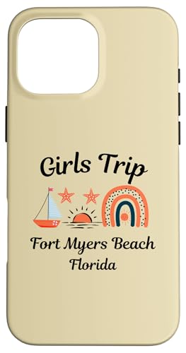 Hülle für iPhone 16 Pro Max Damen Mädchen Reise Urlaub Fort Myers Beach von Best Girls Trip Outfit Co