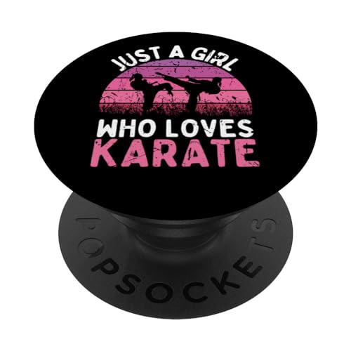 Lustiges Karate für Frauen und Mädchen, Karate, schwarzer Gürtel für Kampfsport PopSockets mit austauschbarem PopGrip von Best Karate Gift Karate Sport