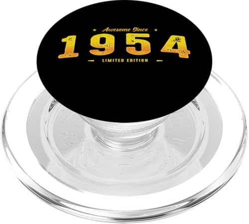 Vintage 1954 - 71st Birthday Limited Edition PopSockets PopGrip für MagSafe von Best Of Vintage Retro Groovy Theme for Birthday