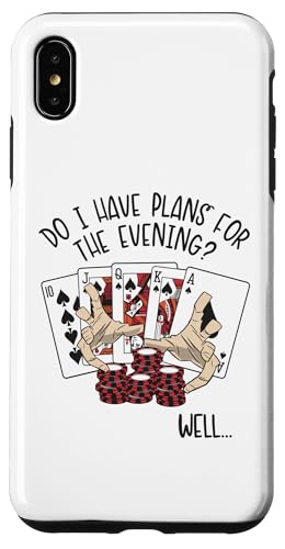 Hülle für iPhone XS Max Pläne für The Evening Poker Hands Texas Holdem Player Poker von Best Poker Hands Chips Set Accessories Book Gifts