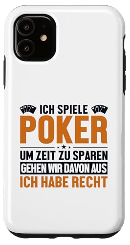 Hülle für iPhone 11 pokerspieler mütze immer recht texas holdem poker hände poker von Best Poker Hands Chips Set Book Accessories Gifts